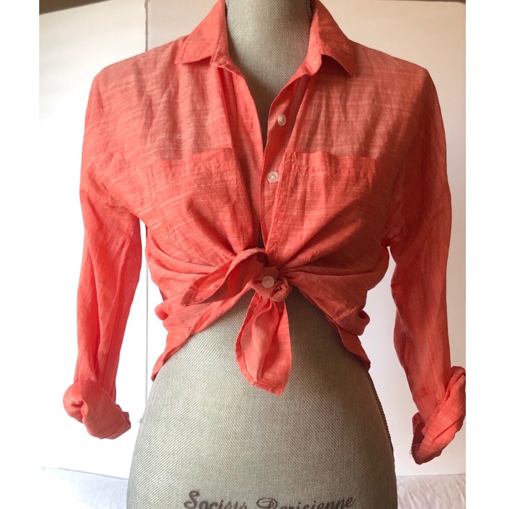 Coral blouse- bdg